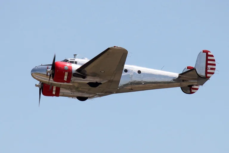 Beechcraft Model 18 aircraft in flight