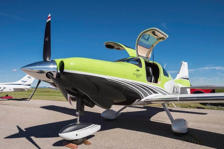 Cessna TTx aircraft displayed at an airfield