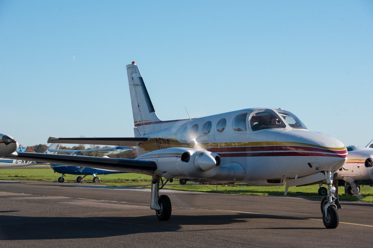 Aircraft parked on an airfield