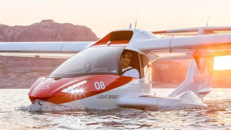 ICON A5 amphibious aircraft on the water