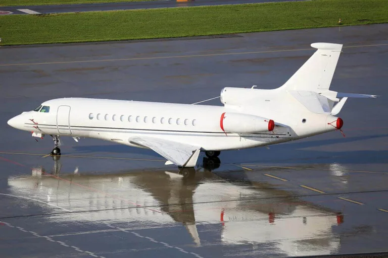 Dassault Falcon 7X parked on an airport apron