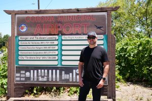 Matt White at Corona airport