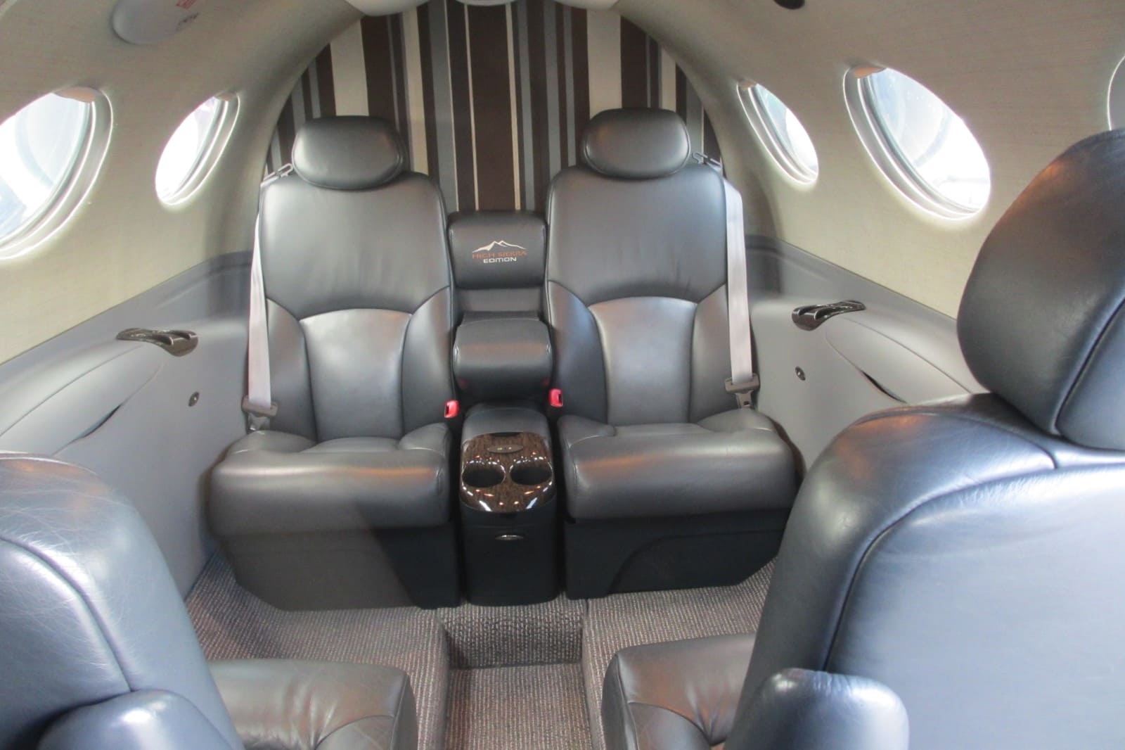 Cessna Citation Mustang cabin with upholstered passenger seats and trim